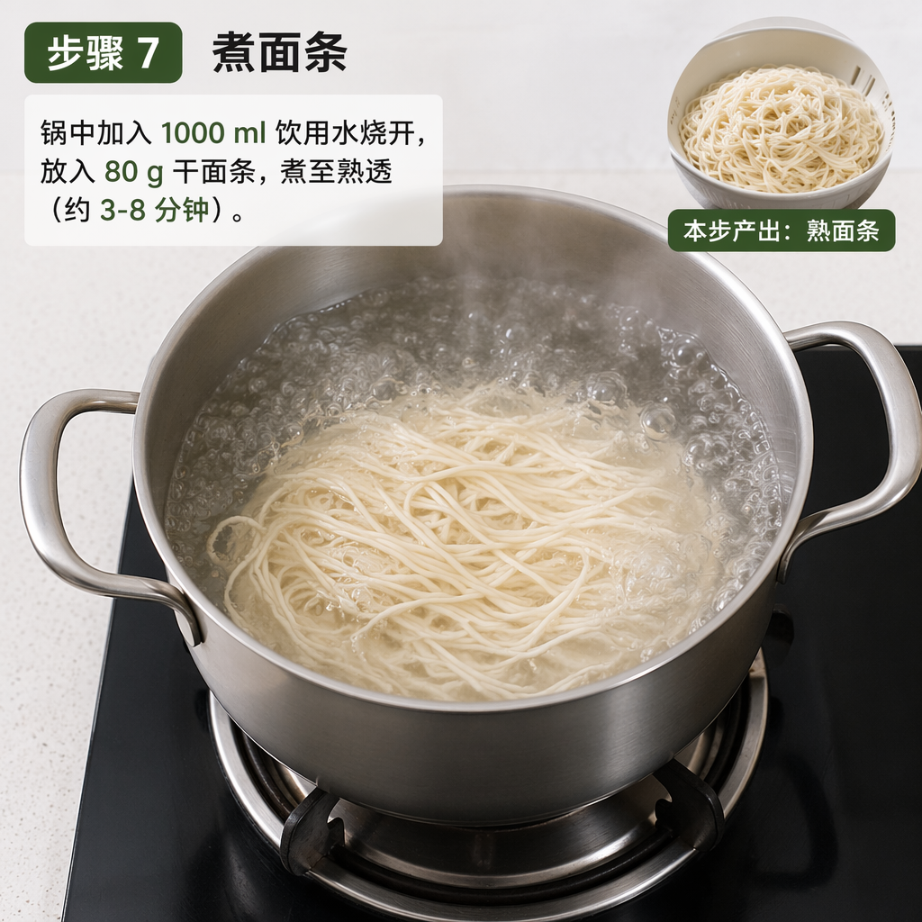 Step 7: Cook the noodles