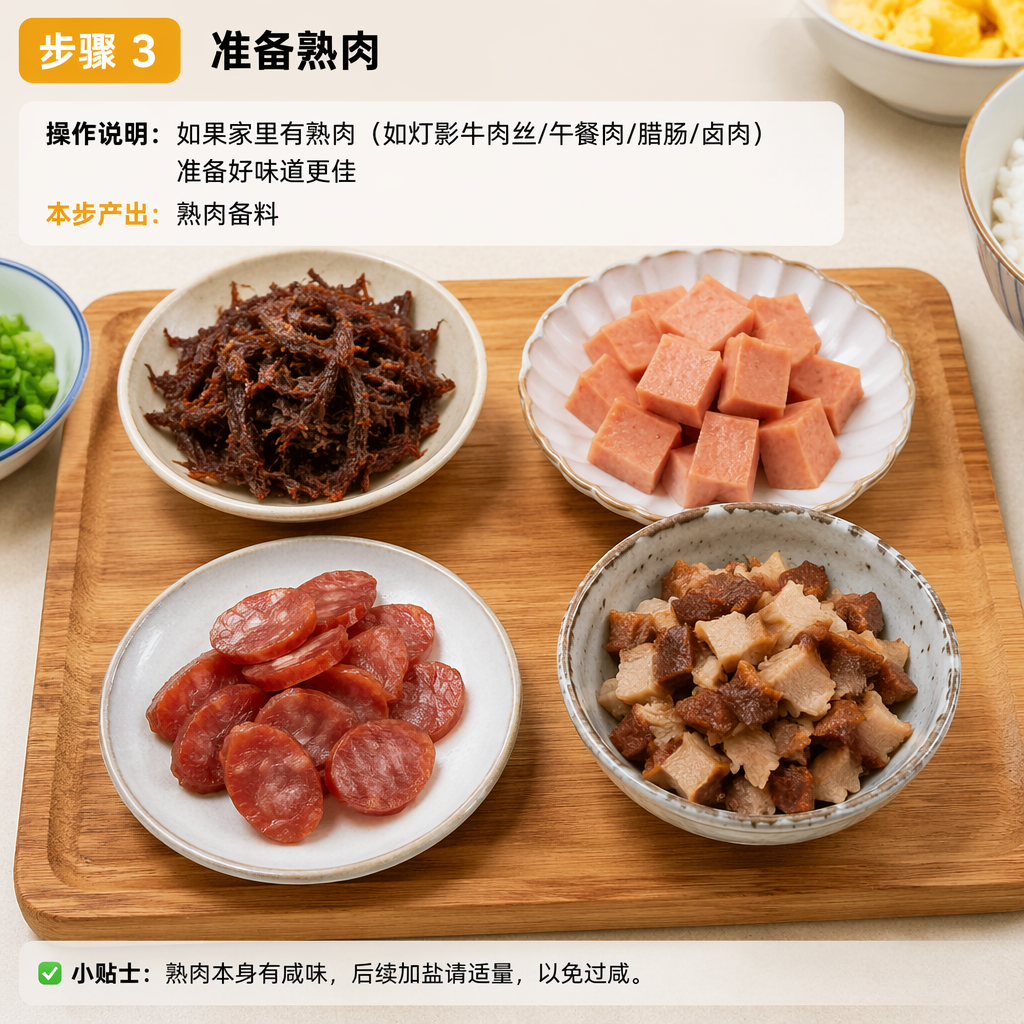 Step 3: Prepare Cooked Meat