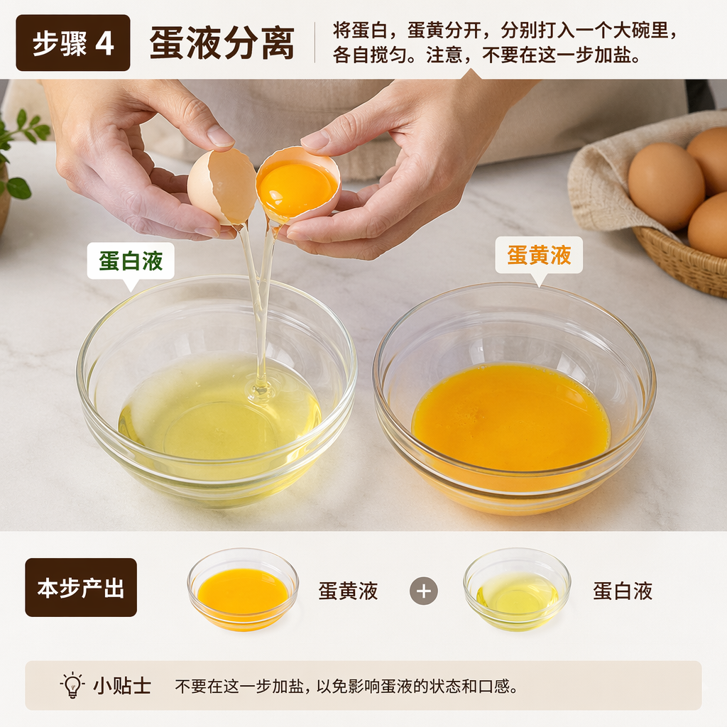 Step 4: Separate the Egg