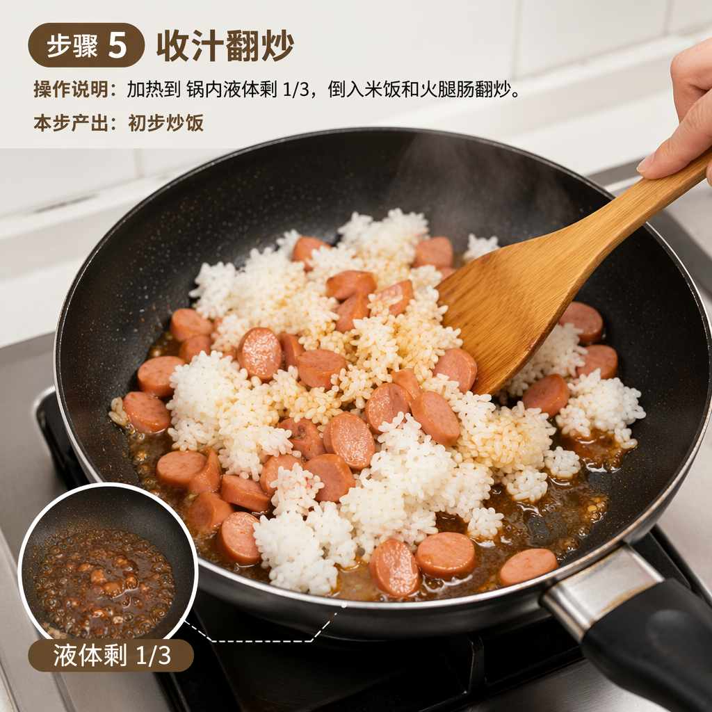 Step 5: Reduce and Stir-Fry