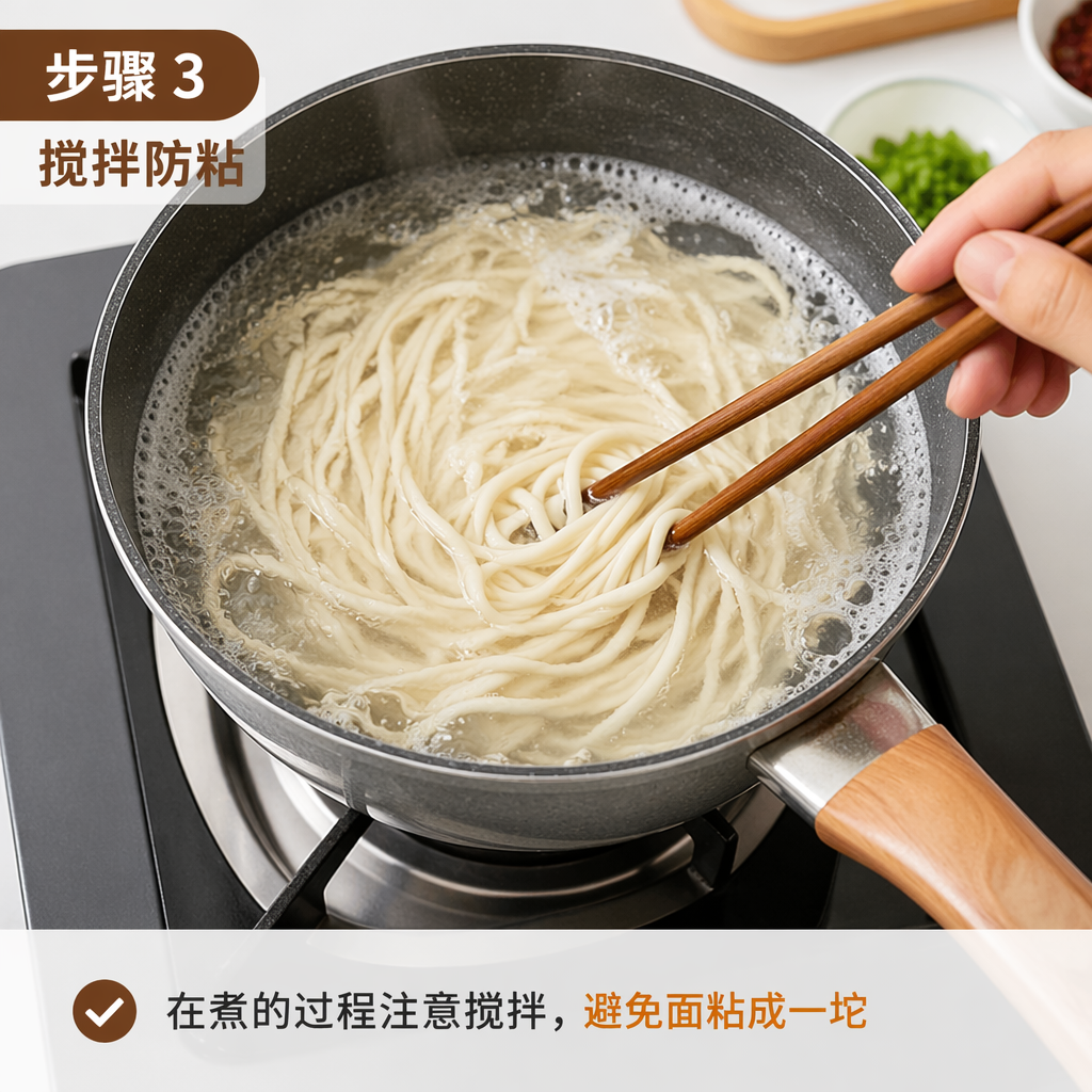 Step 3: Stir to Prevent Sticking