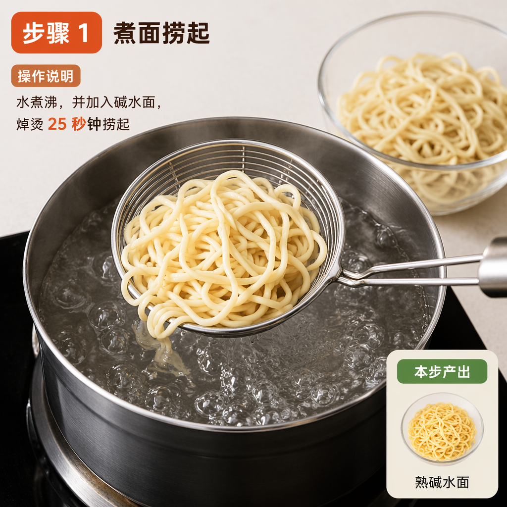 Step 1: Boil and Drain the Noodles