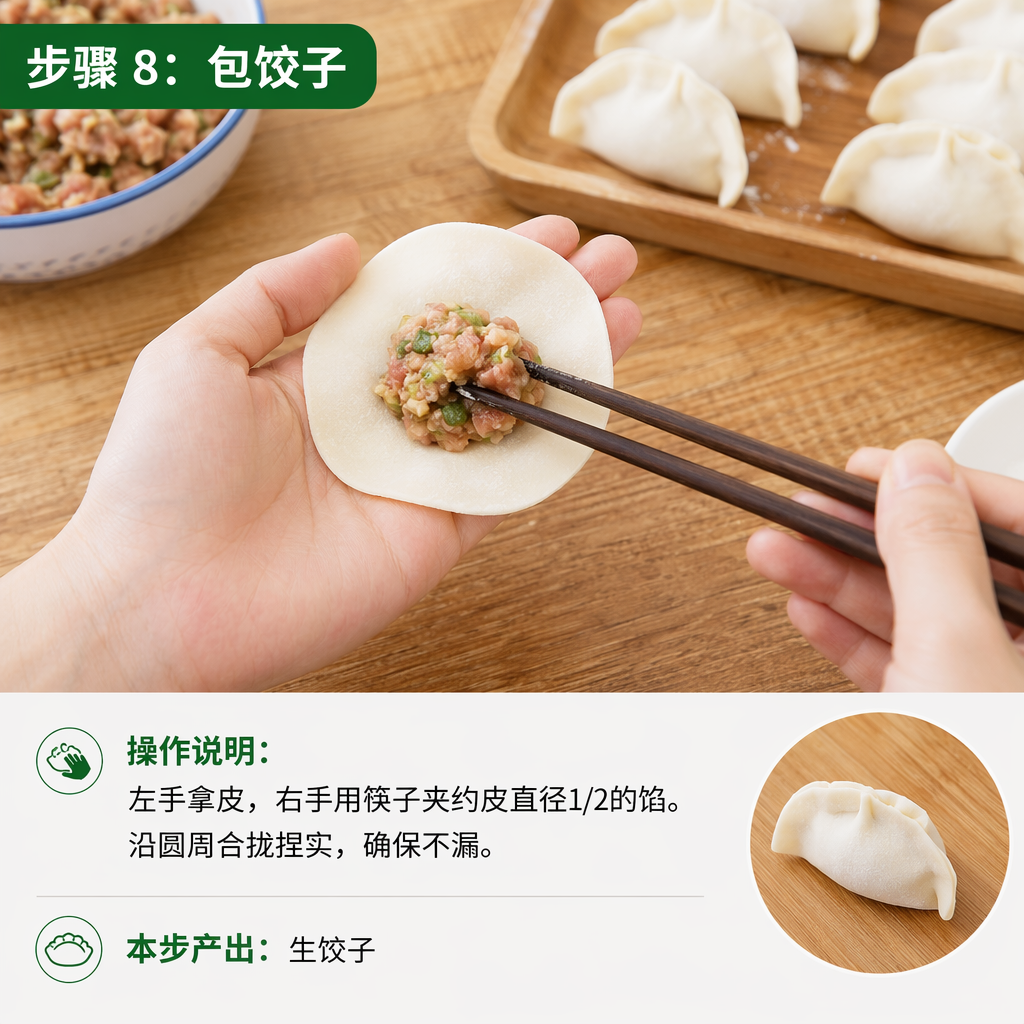 Step 8: Wrap the Dumplings