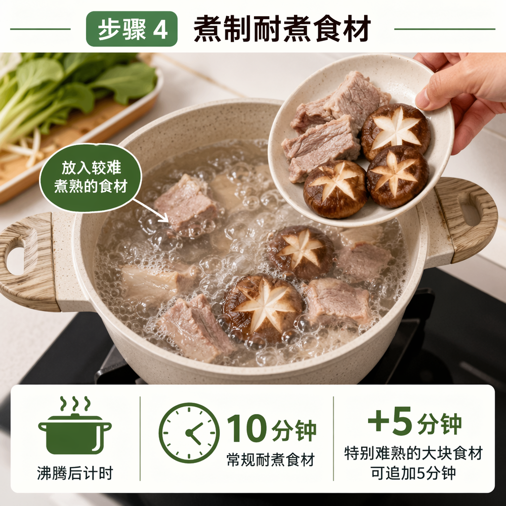 Step 4: Cook the Slow-Cooking Ingredients