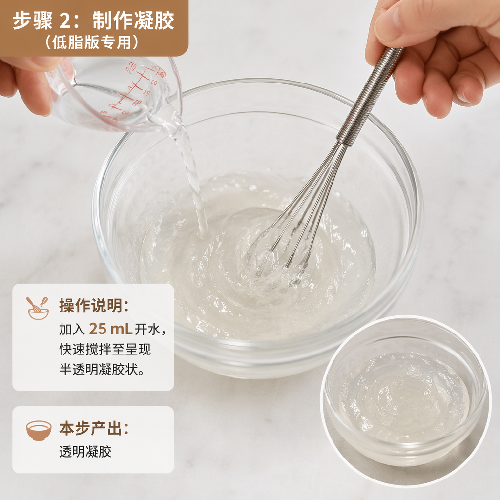 Step 2: Make the Gel (Low-Fat Version Only)