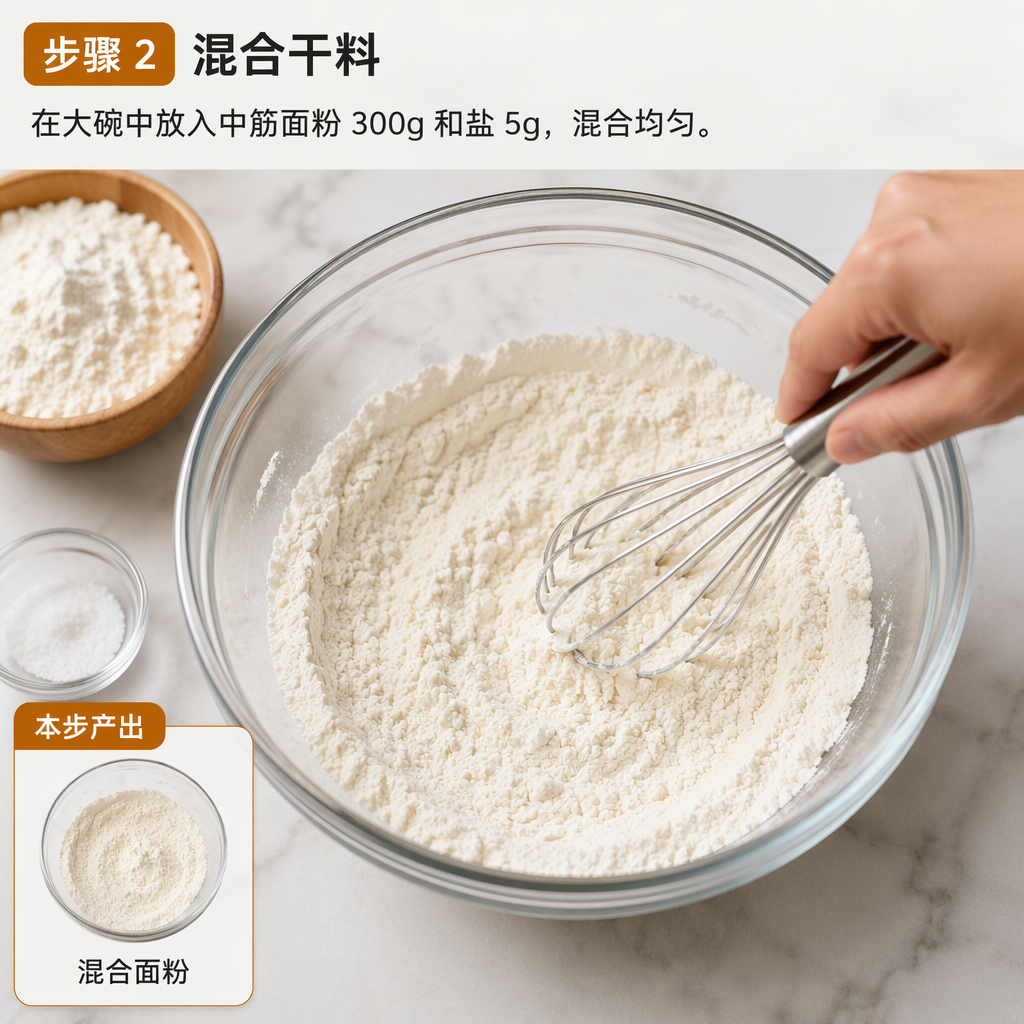 Step 2: Mix the dry ingredients