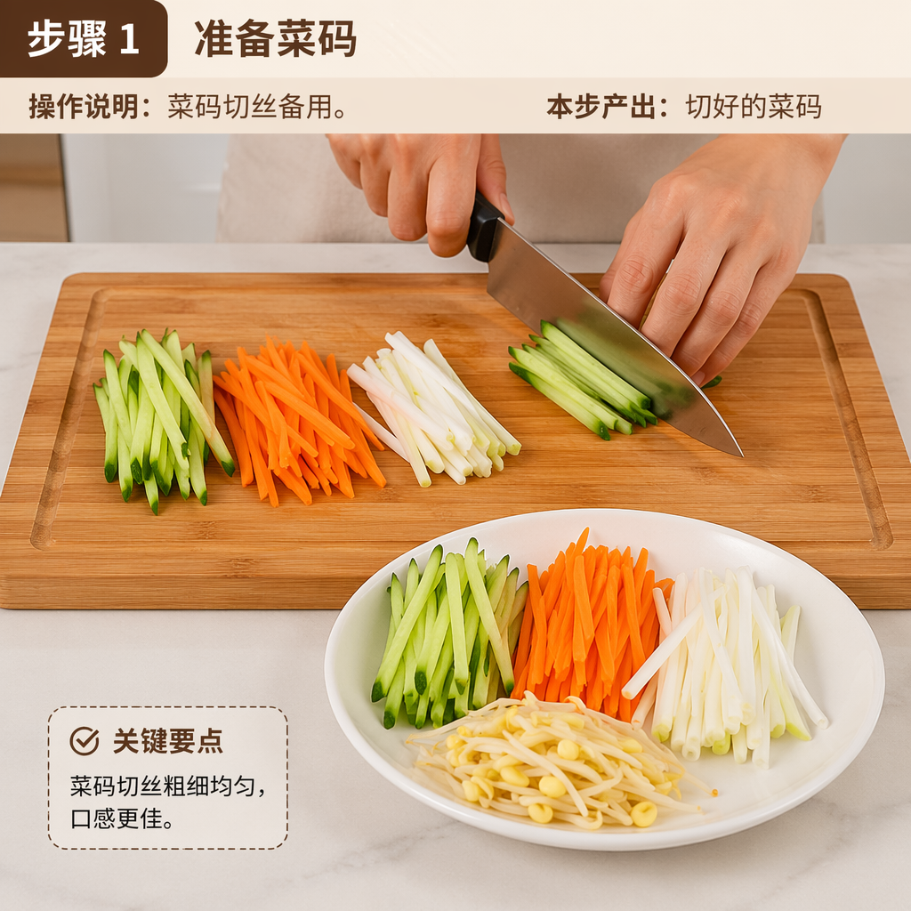 Step 1: Prepare the vegetable toppings