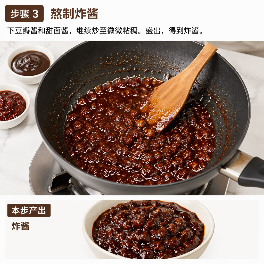 Step 3: Simmer the fried sauce