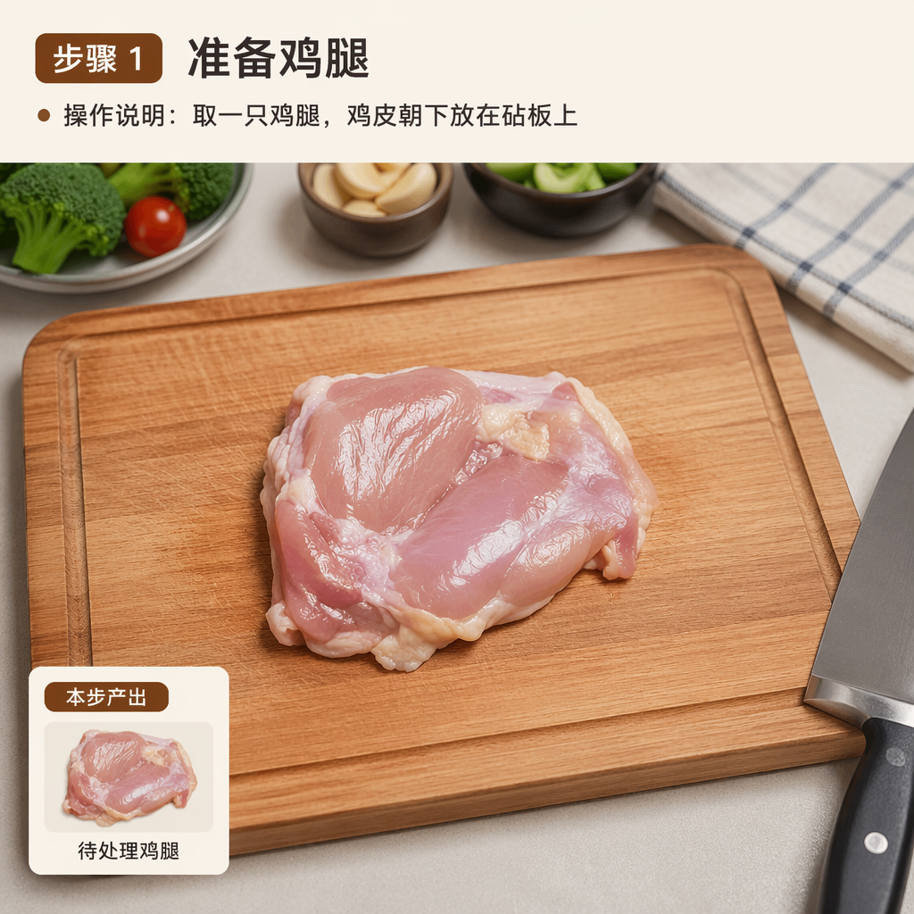 Step 1: Prepare the chicken thighs