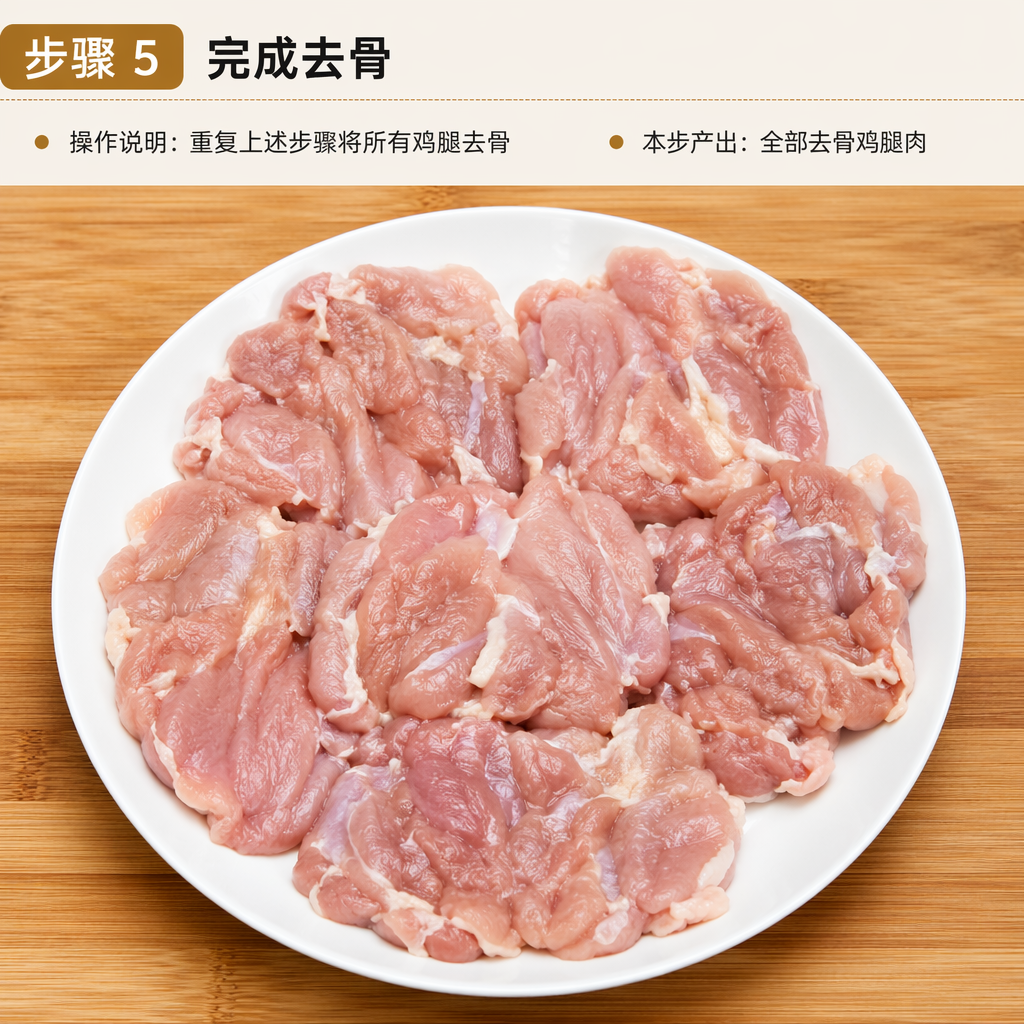 Step 5: Finish deboning