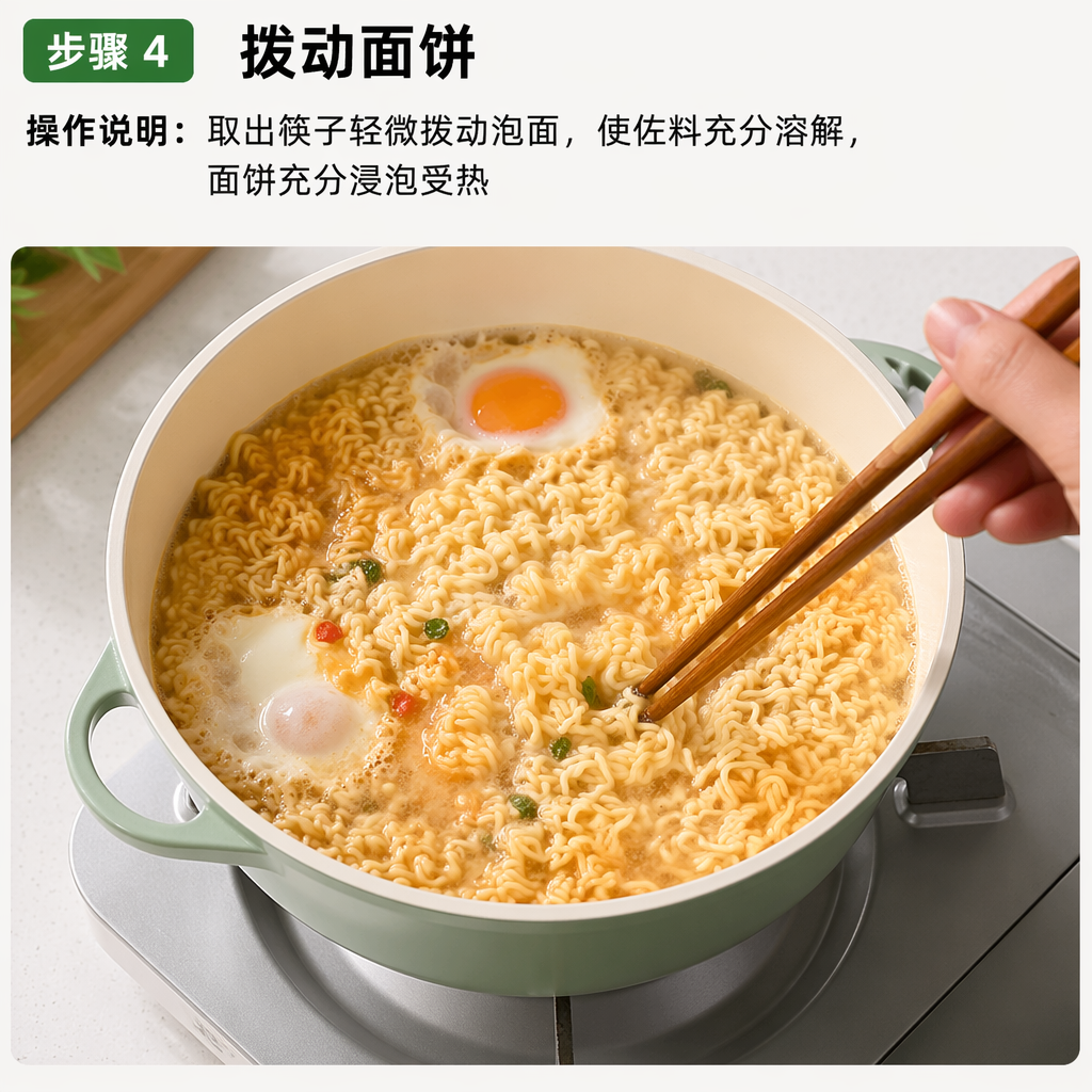 Step 4: Stir the Noodles