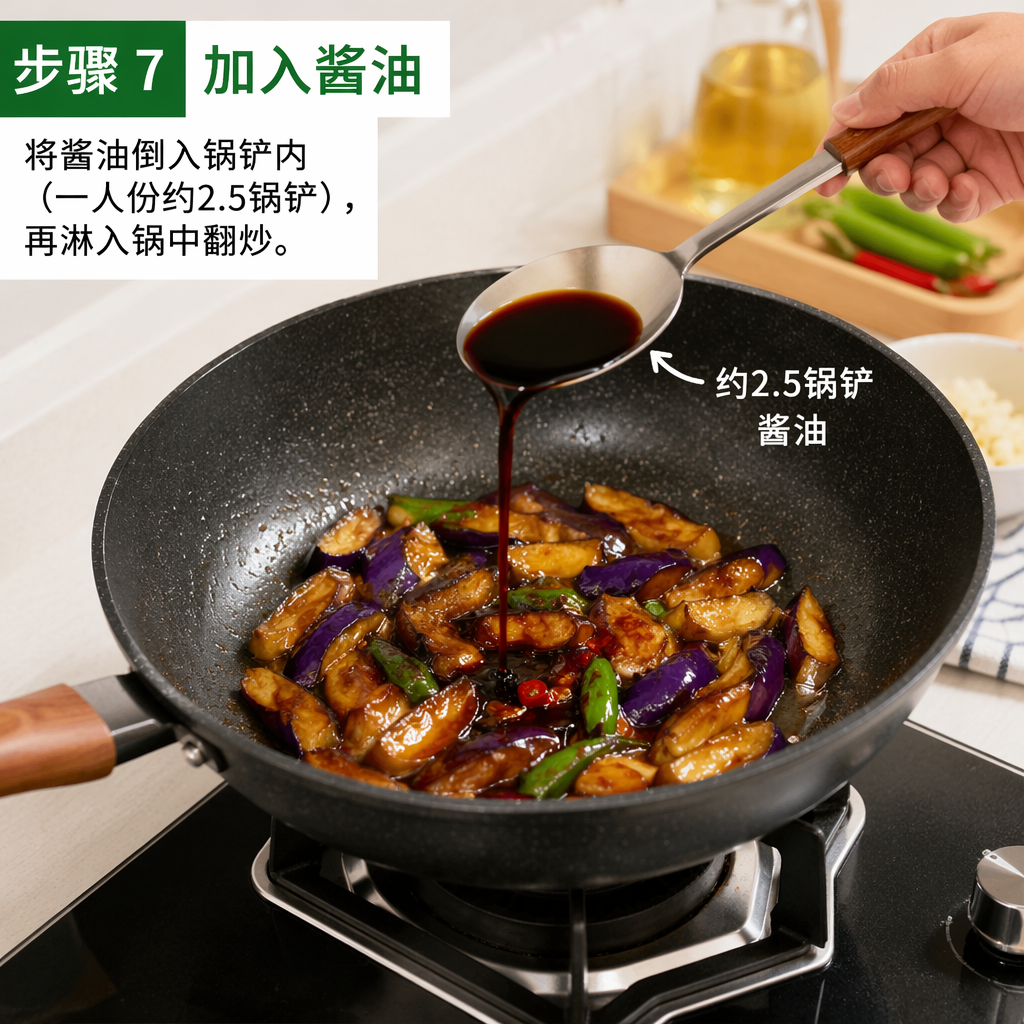 Step 7: Add the Soy Sauce