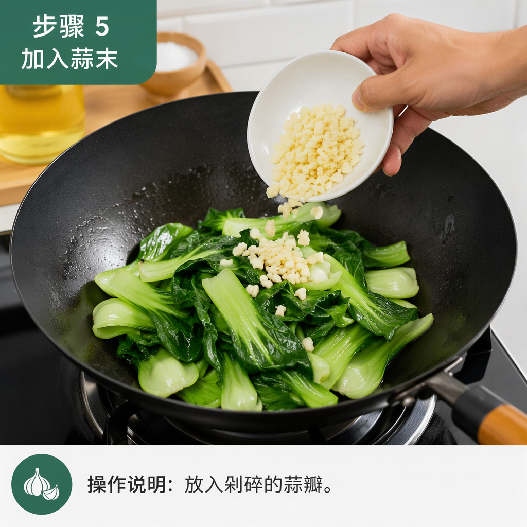 Step 5: Add the Minced Garlic