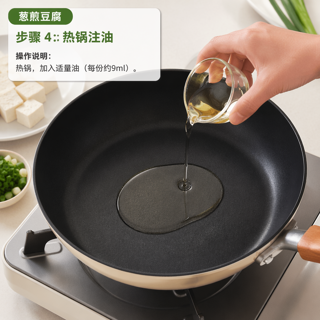 Step 4: Heat the Skillet and Add Oil