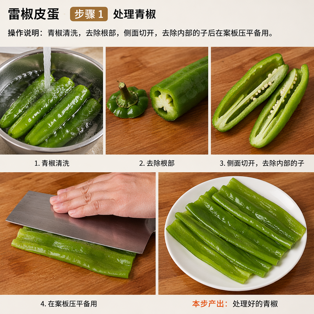 Step 1: Prep the Green Peppers