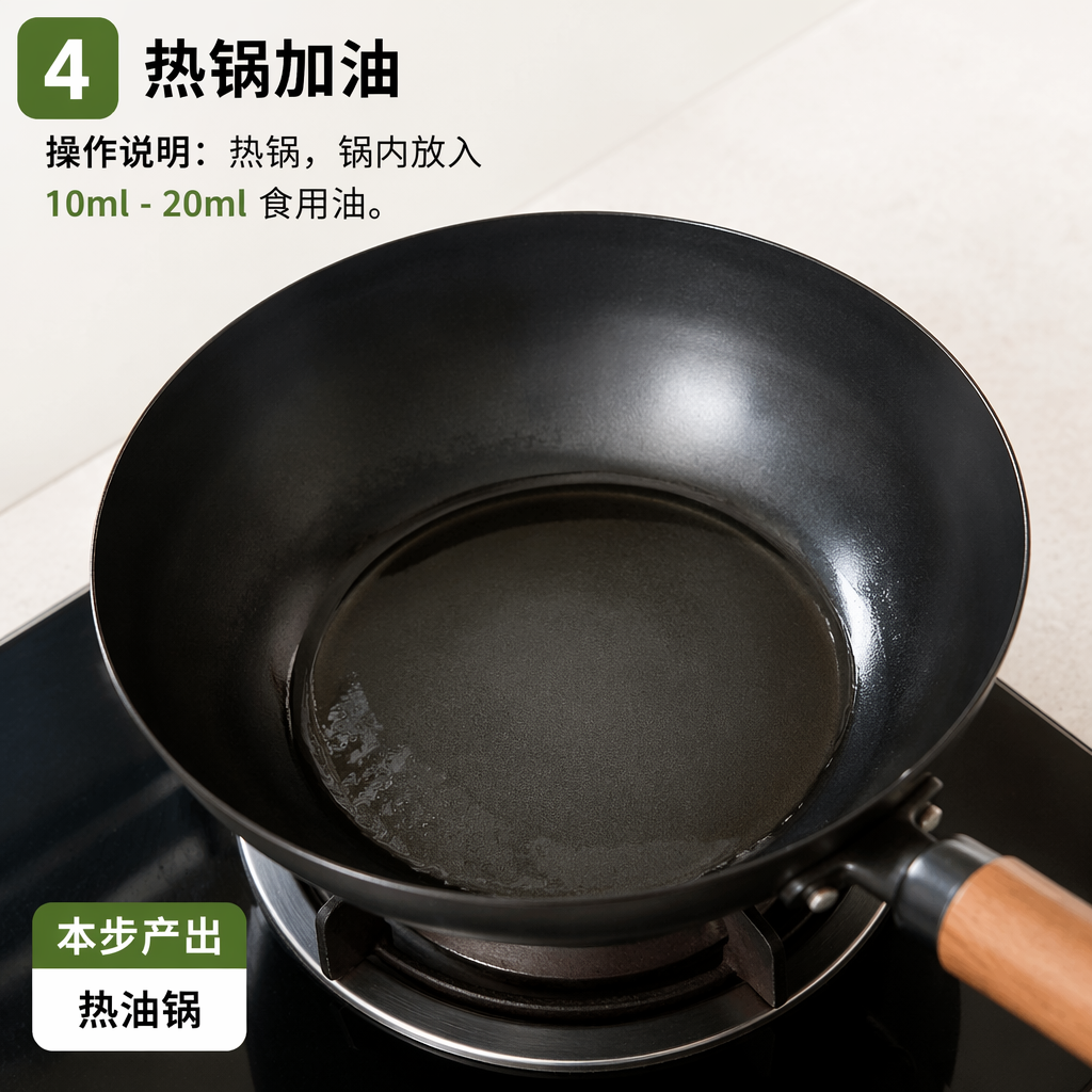 Step 4: Heat the Wok and Add Oil