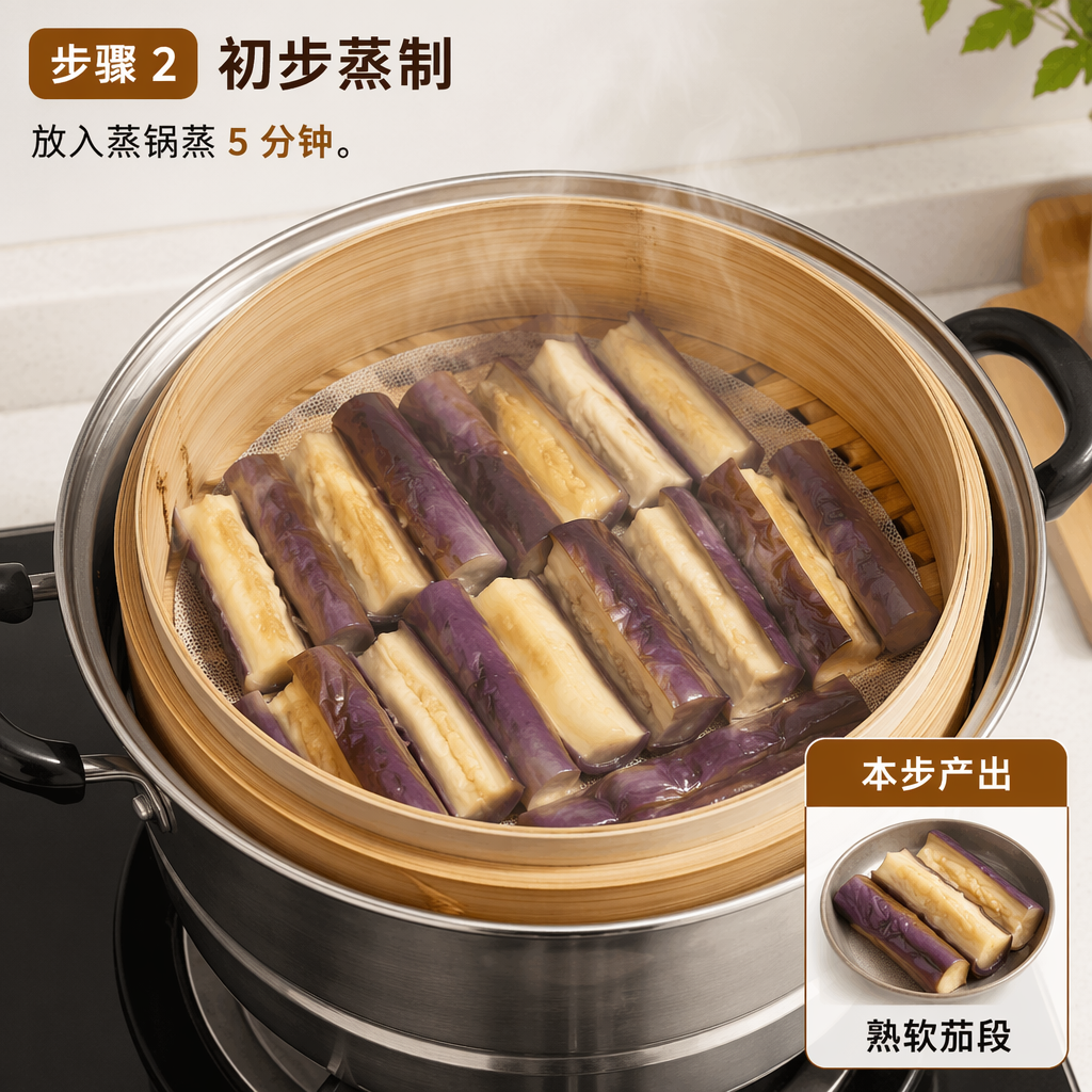 Step 2: Initial Steaming