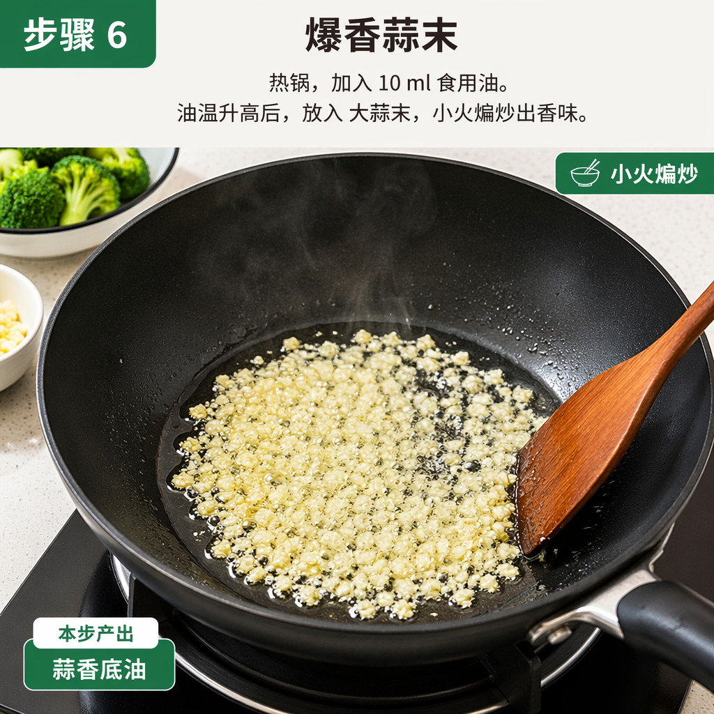 Step 6: Fry the Minced Garlic