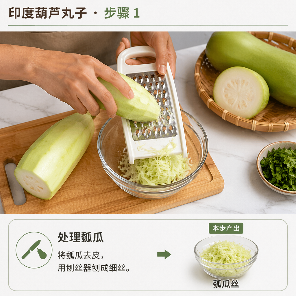 Step 1: Prepare the Bottle Gourd