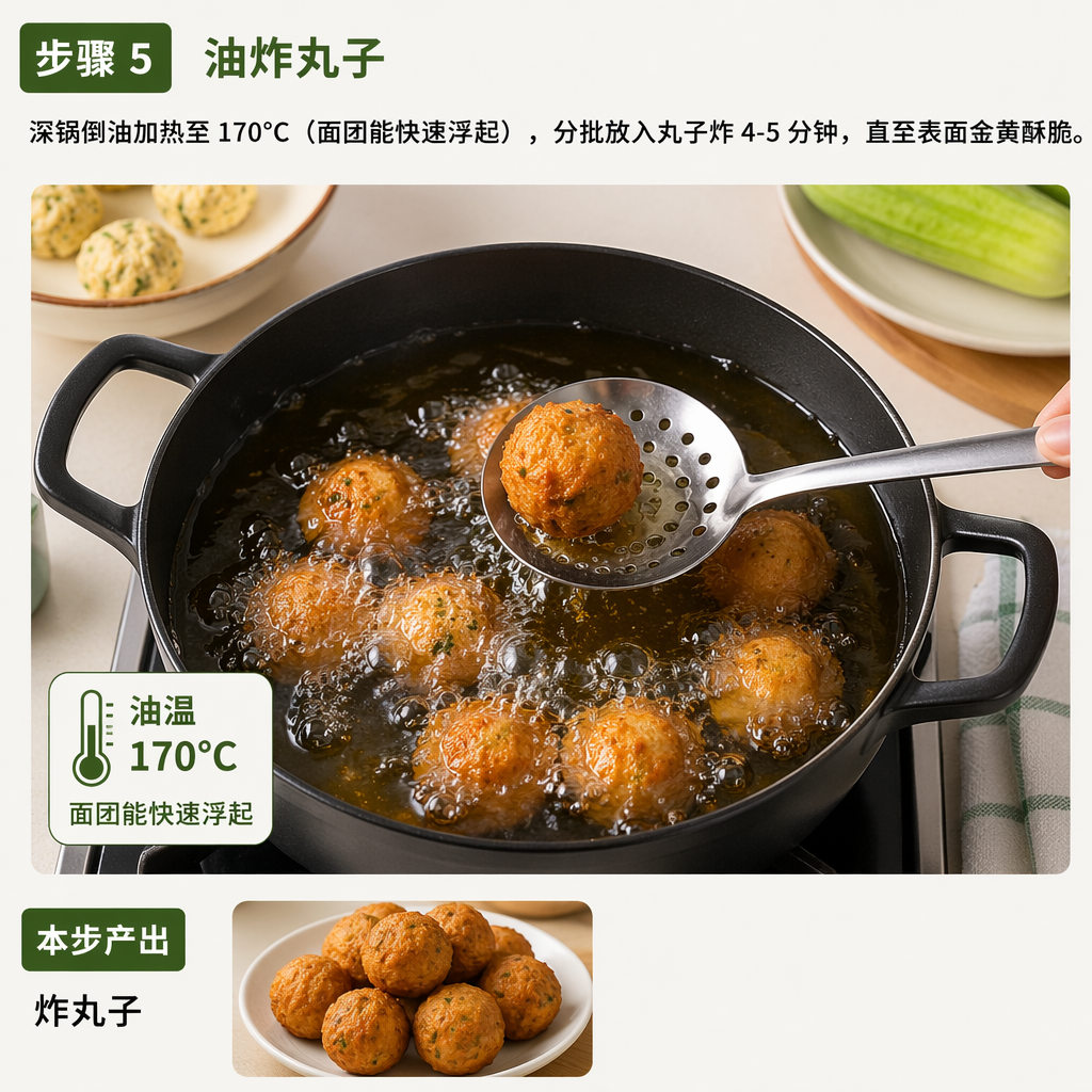 Step 5: Deep-Fry the Kofte