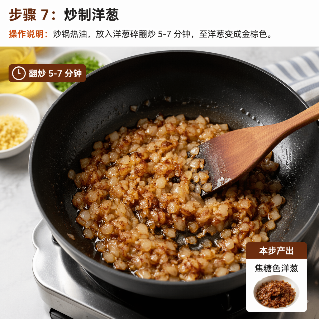 Step 7: Sauté the Onion