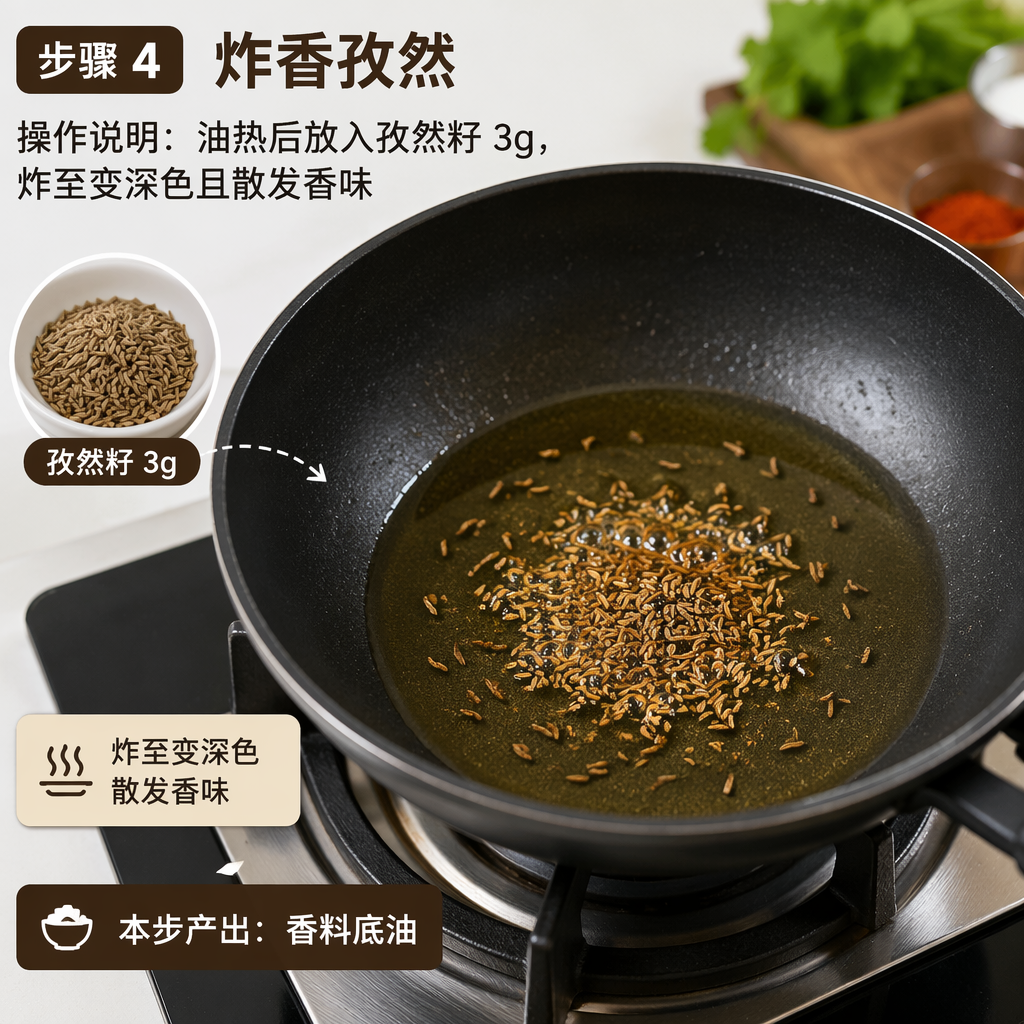 Step 4: Toast the Cumin
