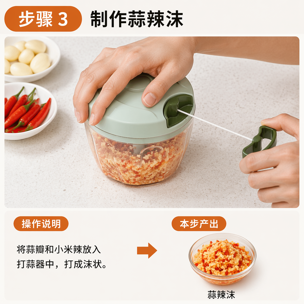 Step 3: Make the Garlic-Chili Paste