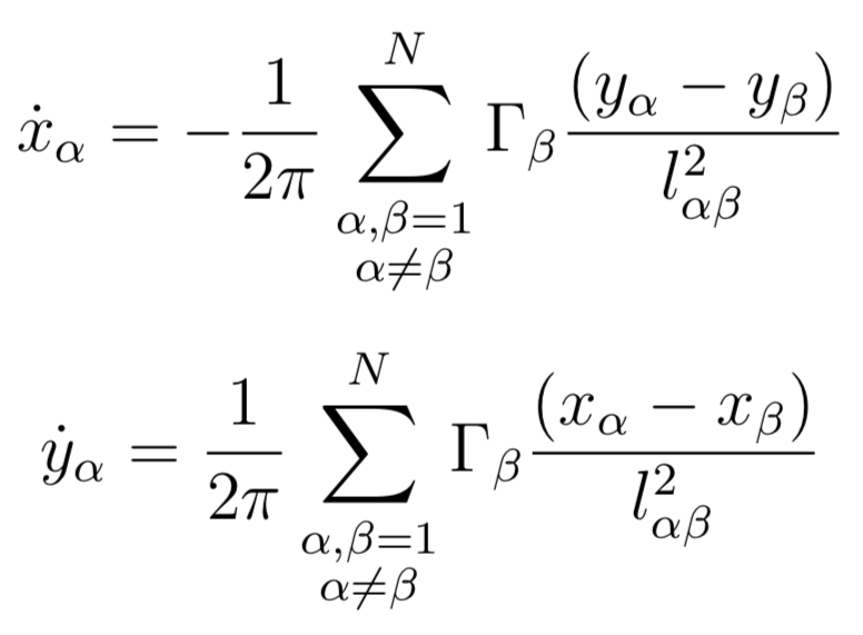 Point vortex equations